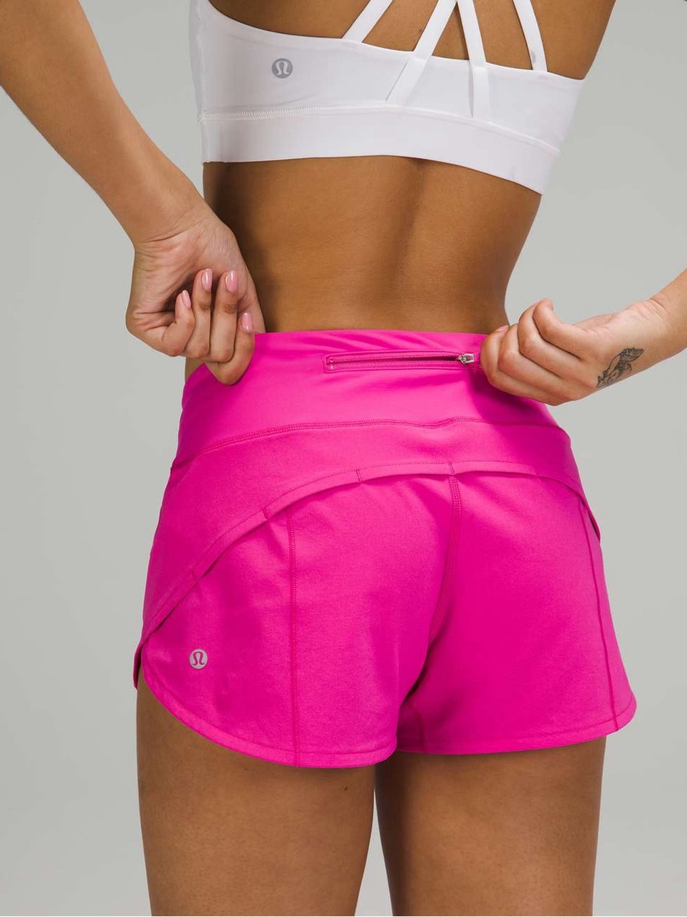Lululemon Speed Up Low-Rise Short 2.5" • 
Sonic Pink • Size 4
